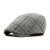 奈瑾男性ベレー帽格子英倫風フフ新型前進帽子ハーンケース浅い灰色が調節できます。