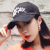 トリル帽子男女天韩国版恋人野球帽子潮流人百合ハレン帽カジュア遮光帽黒が调节します。