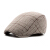 奈瑾男性ベレー帽格子英倫風フフ新型前進帽子ハーンケース浅い灰色が調節できます。