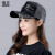 ヒープフェン（Nual nFen）野球帽子女性夏韓国版ブロドハング帽子ファンシー遮光帽純色刺繍ネガアローキップCB 8785 A黒