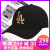 MLB野球帽子男女通用恋人遮光帽LA純色韓国版潮ハンガ日烧け止め帽子は黒金標LAが調節します。55-59 CMが調整です。