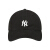 MLB野球帽子男女通用恋人帽NY洋基队韩国版潮纯色カジュアハーツは简単に日烧け帽子遮光帽四季モデルソルト黒のガン55-59 CMで调节します。