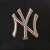 MLBキャプター男女モデル恋人帽子NYヤンキース帽子のつばの黒アルフルトは55 cm-59 cmで調節します。