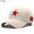 ノ芝萌五角星红星野球帽子男女史ハチーの曲がったーっていうレジャー帽子运动遮光帽ND 432黒が调节します。