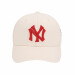 【2019新型】MLB韓国版男女同種の帽子ハーンキャップ遮光キャプション32 CPFH 911 NY-象牙色平均サイズ