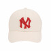 【2019新型】MLB韓国版男女同種の帽子ハーンキャップ遮光キャプション32 CPFH 911 NY-象牙色平均サイズ