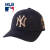 mlb美職野球帽男女モデルはニニ刺し布野球帽子遮光ヒップキャップ紺色金標NYSベトリングプロペニー32 CPR 7711-50 Nを調整します。