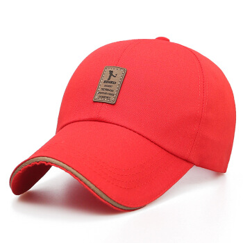 野球帽子男女简约中标韩国版ファッションリーダー屋外日よけ帽子经典ハレンチ帽赤色55-60 CM