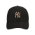 MLB美プロ野球帽子男女通用の曲がった轩先NYヤンキースキャップ韩国版ファンシーハット黒の小さの表示NYは帽子の周りを调整します。55 cm-59 cm