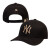 【正常出荷】野球帽の男女兼用帽子は、金標文字の刺繡を調節します。セインは、ヒップホップ流遮光帽黒NY金標です。