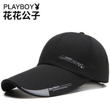 プリイボンバーイプPLAYBOY野球帽男女夏屋外旅行遮光帽子韓国版潮レジャー百合日帽子FB-2モデル黒